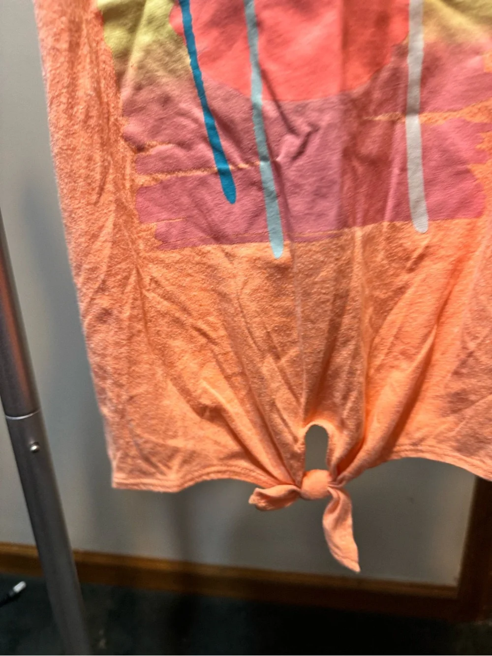 OshKosh B'gosh Peach Palm Tree Graphic Knot Tank Top